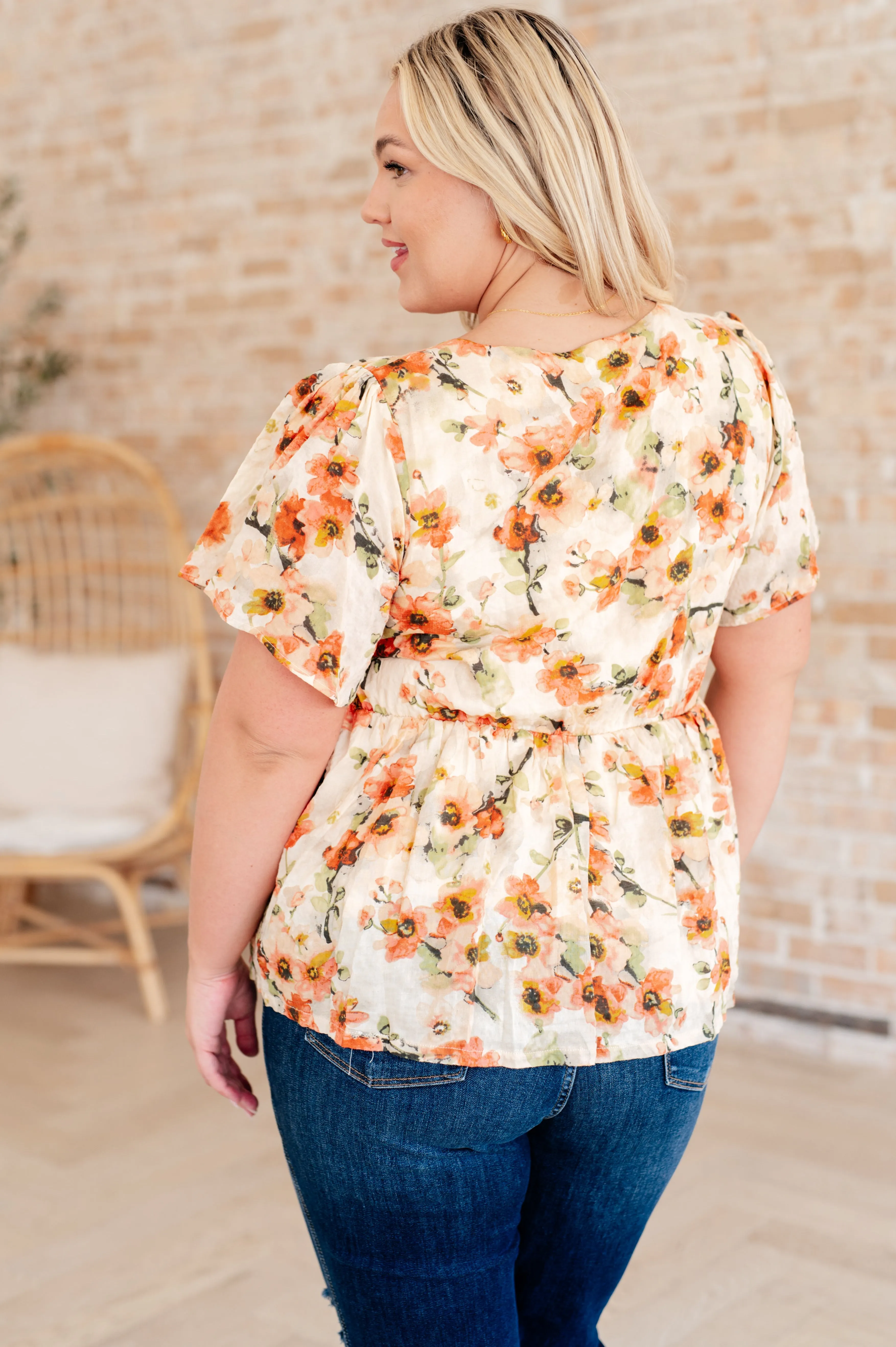 Hazel Blues® |  Magic Dance Square Neck Floral Blouse