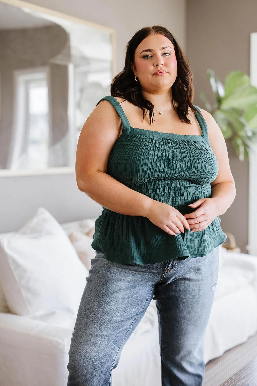 Hazel Blues® |  So Exceptional Smocked Tank