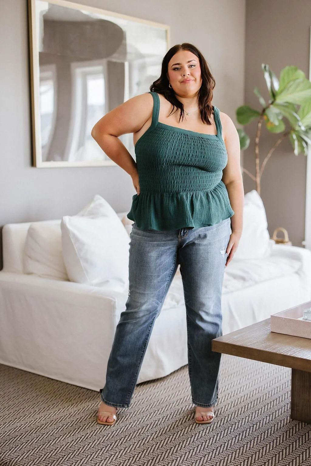 Hazel Blues® |  So Exceptional Smocked Tank