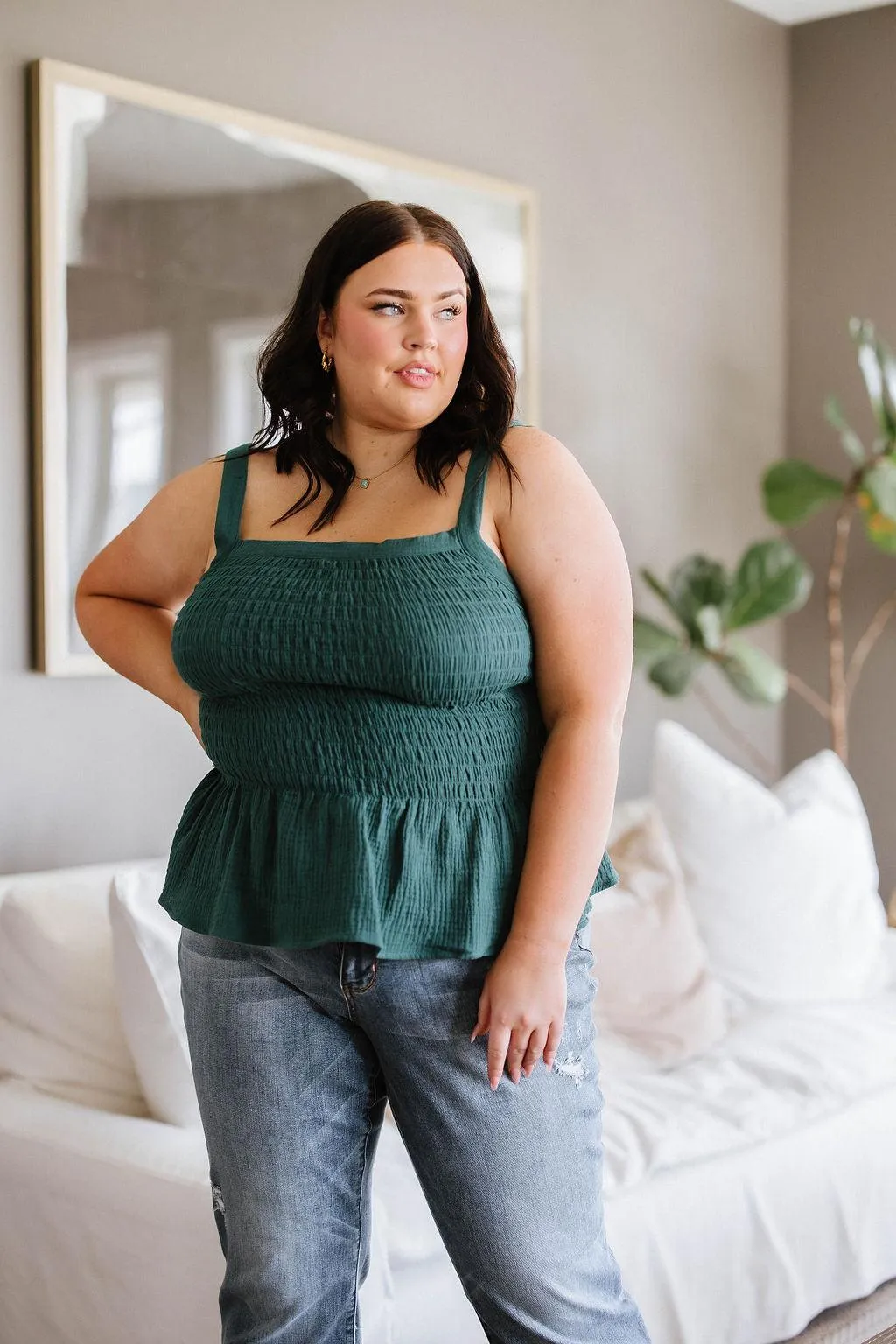 Hazel Blues® |  So Exceptional Smocked Tank