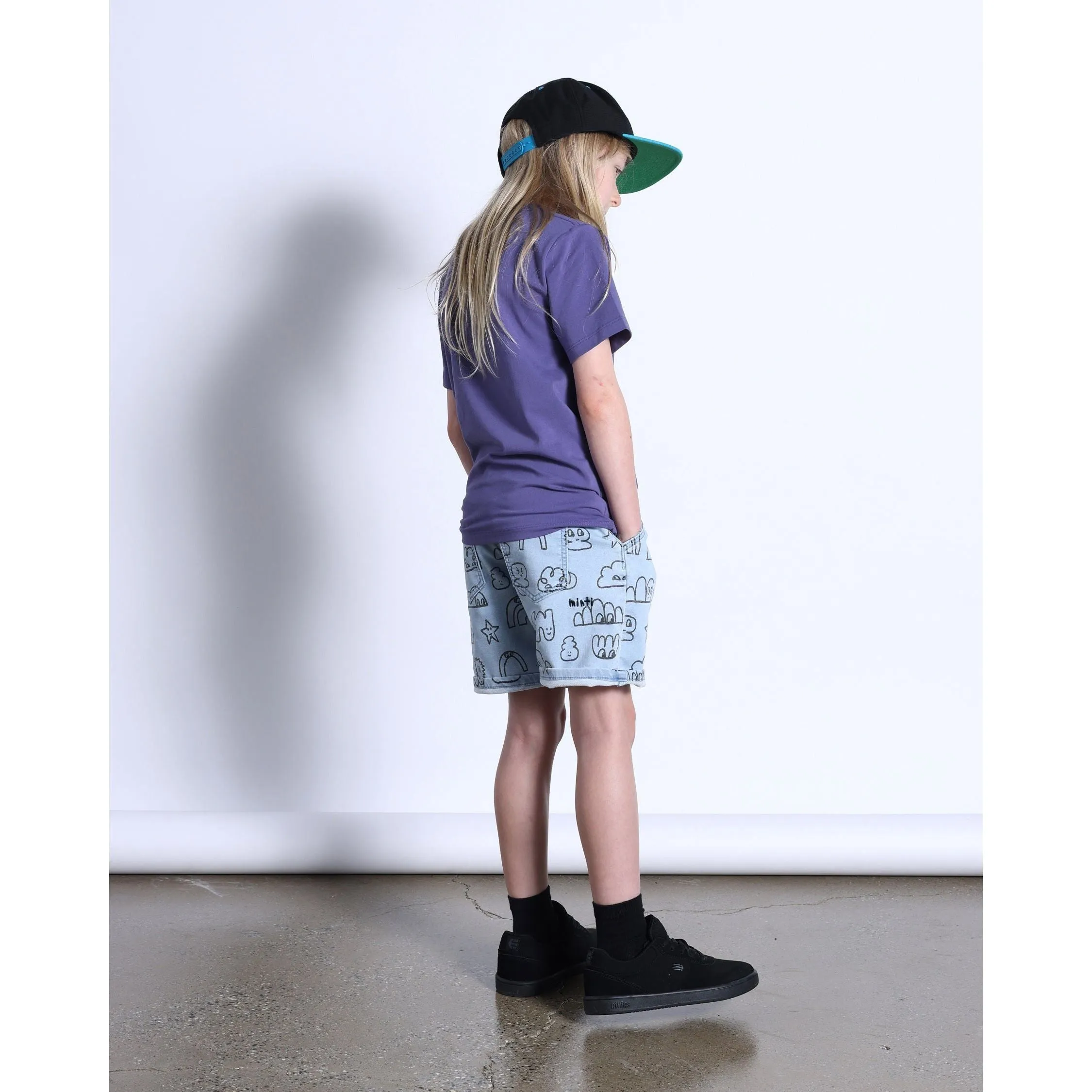 Hello Stamp Tee- Purple