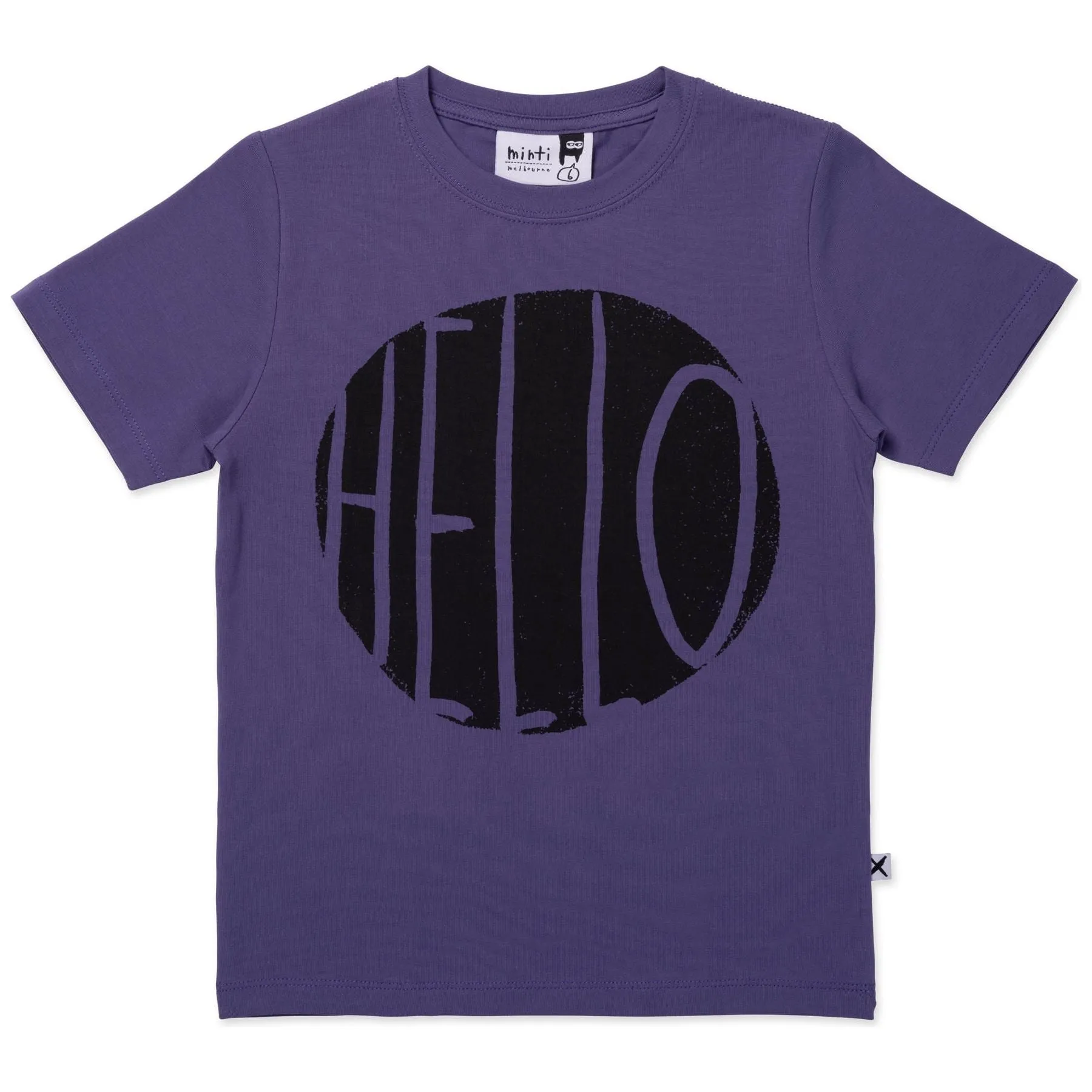 Hello Stamp Tee- Purple
