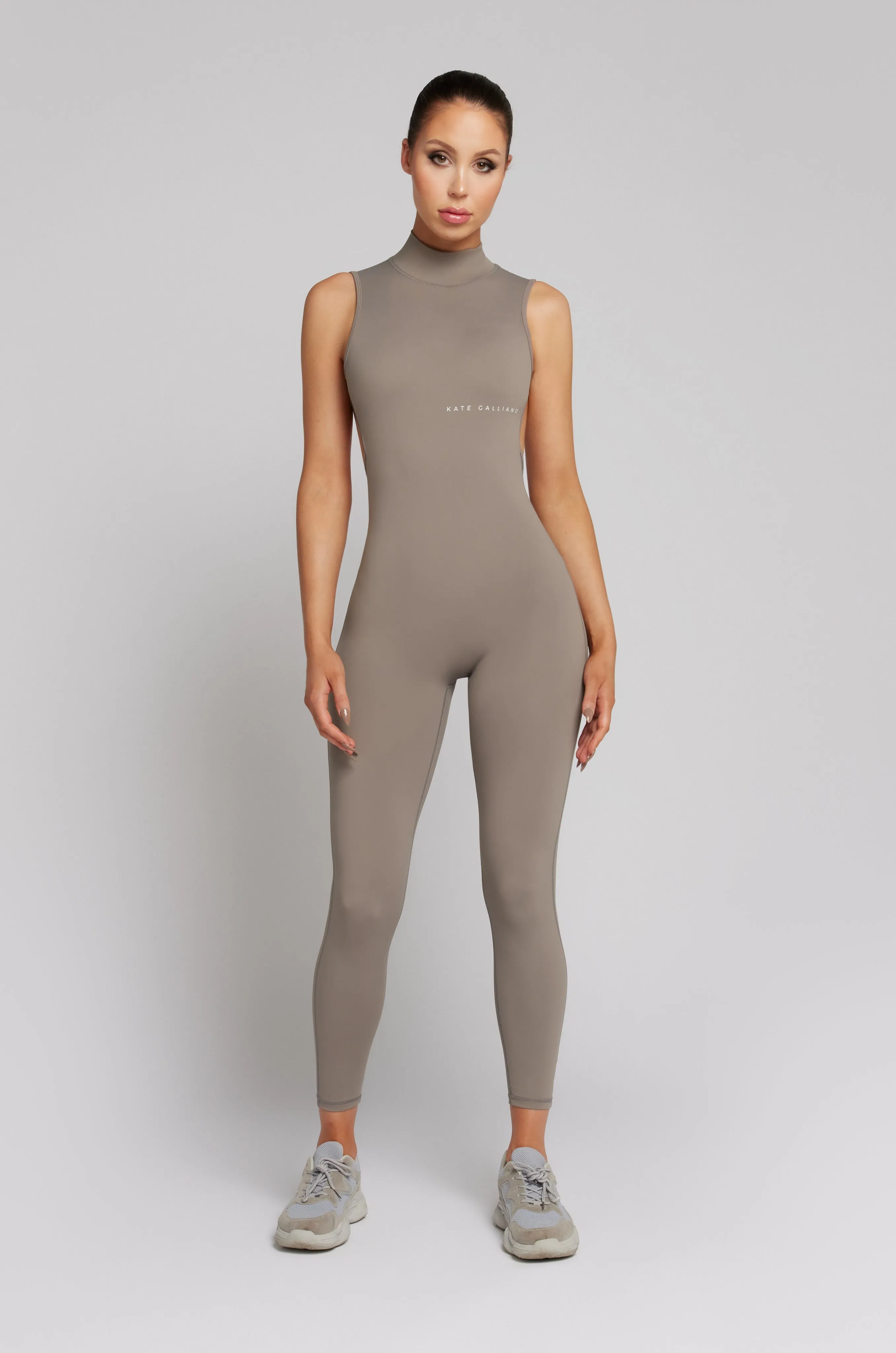 High Neck Jumpsuit - Grey