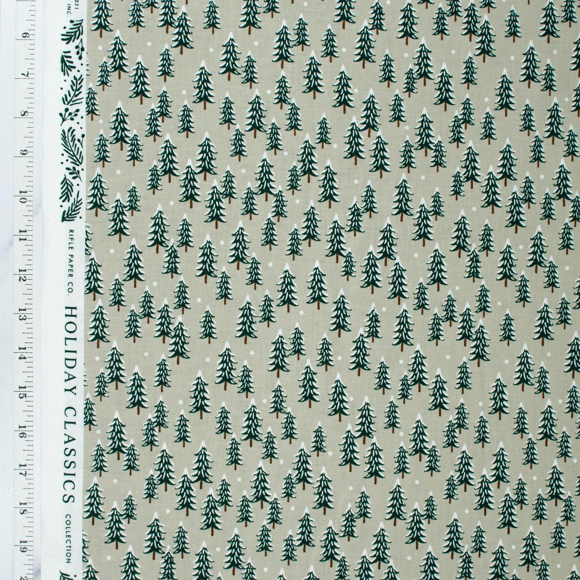 Holiday Classics by Rifle Paper Co. - Fir Trees - Linen Color