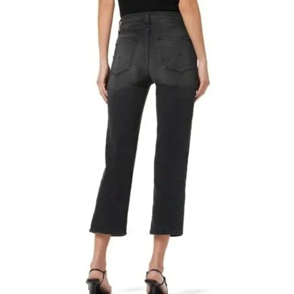 Hudson Noa Mid Rise Straight Crop Jeans in Twin Flame Size 31 NWOT