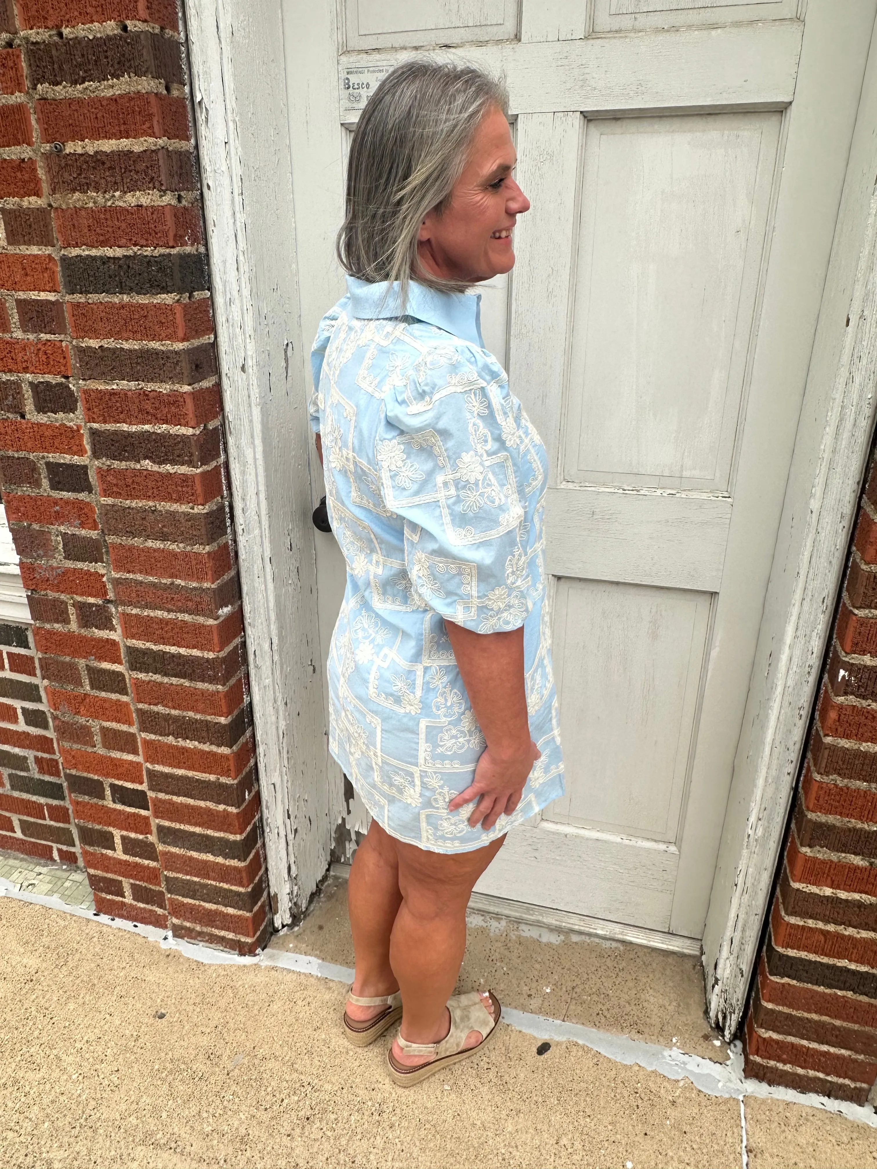 In Harmony Floral Dress: Light Blue