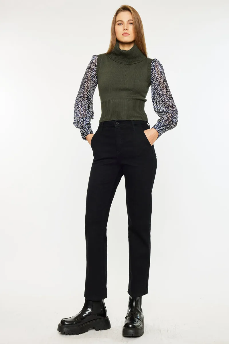 Isa High Rise Straight Leg Jeans