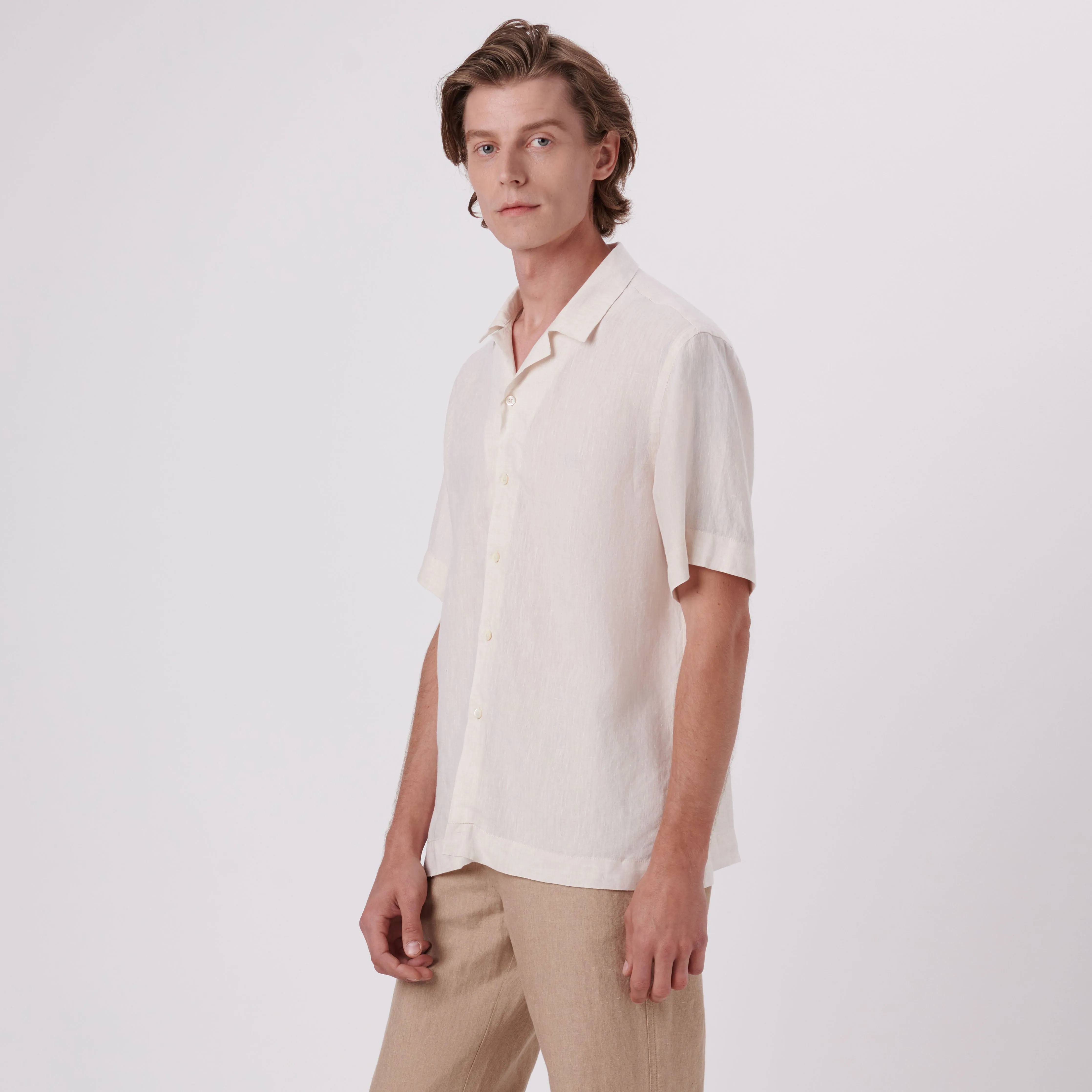 Jackson Solid Short Sleeve Linen Shirt