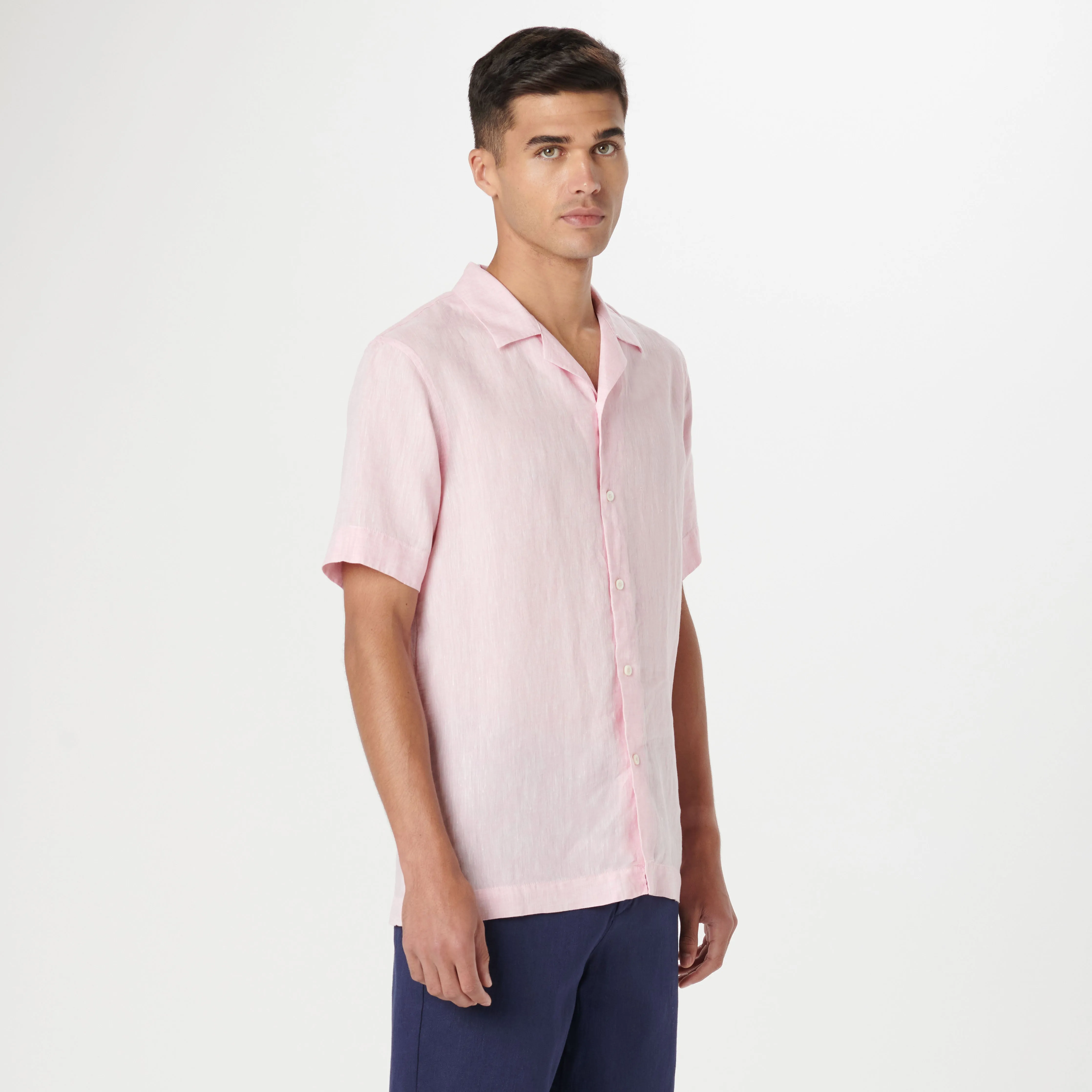 Jackson Solid Short Sleeve Linen Shirt
