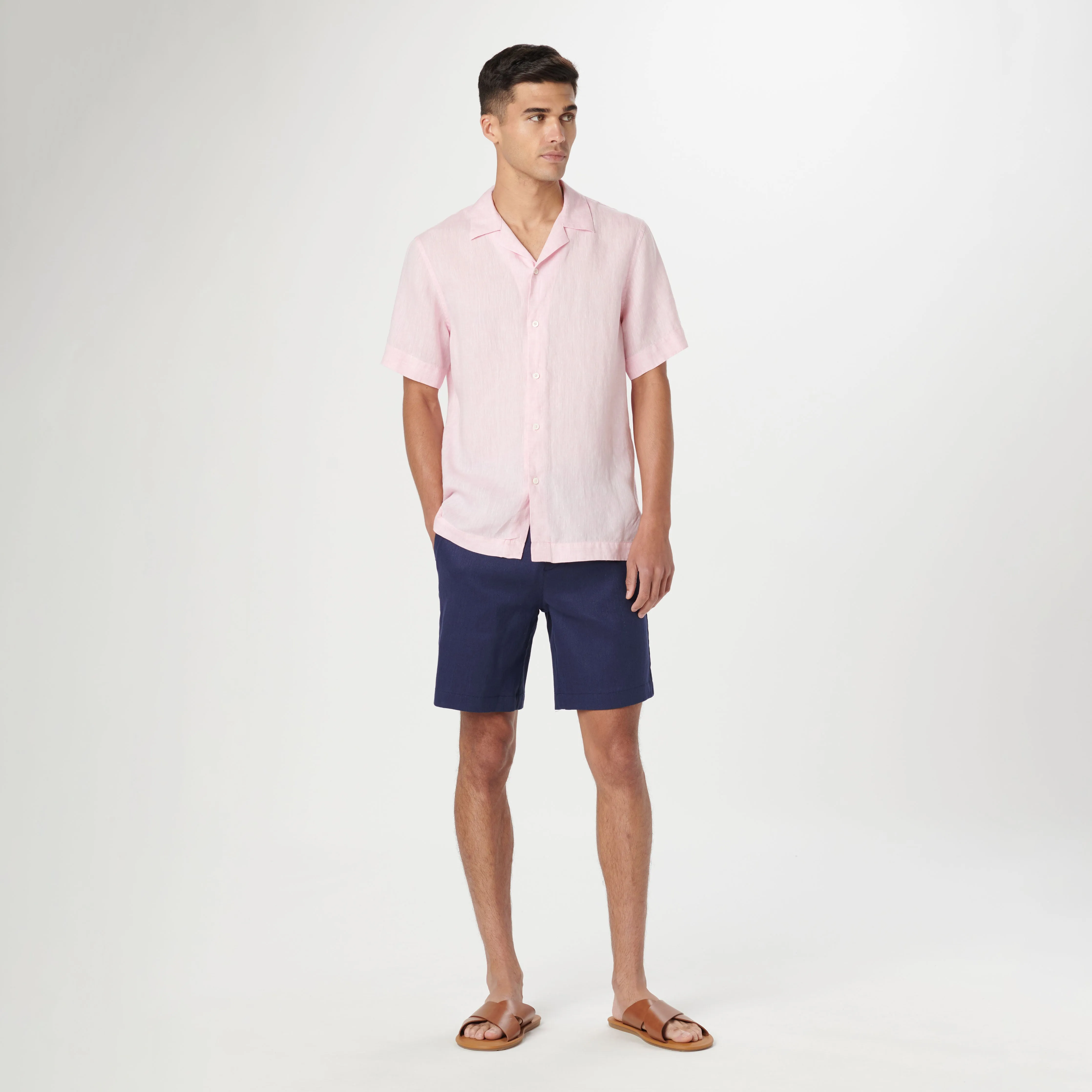 Jackson Solid Short Sleeve Linen Shirt