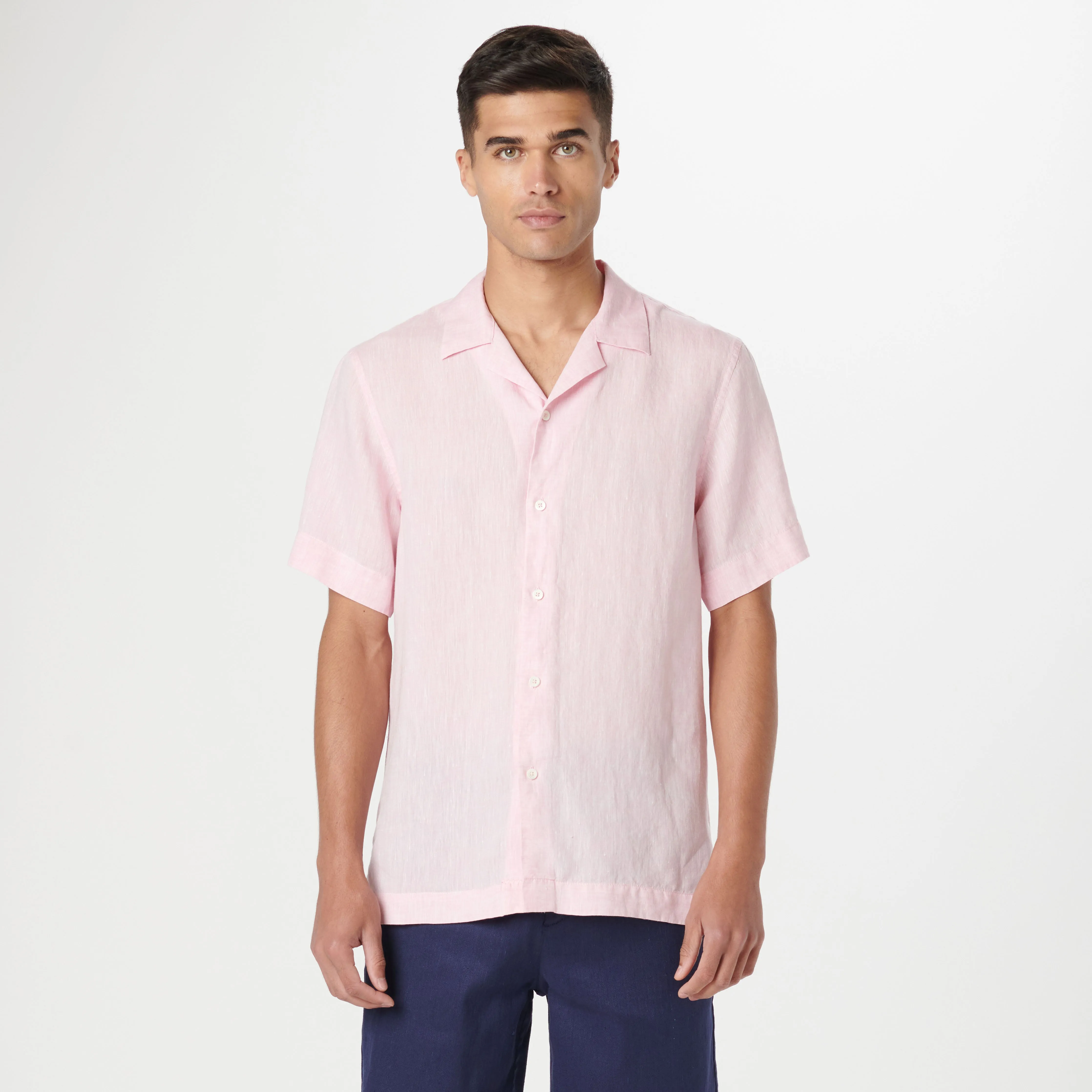 Jackson Solid Short Sleeve Linen Shirt