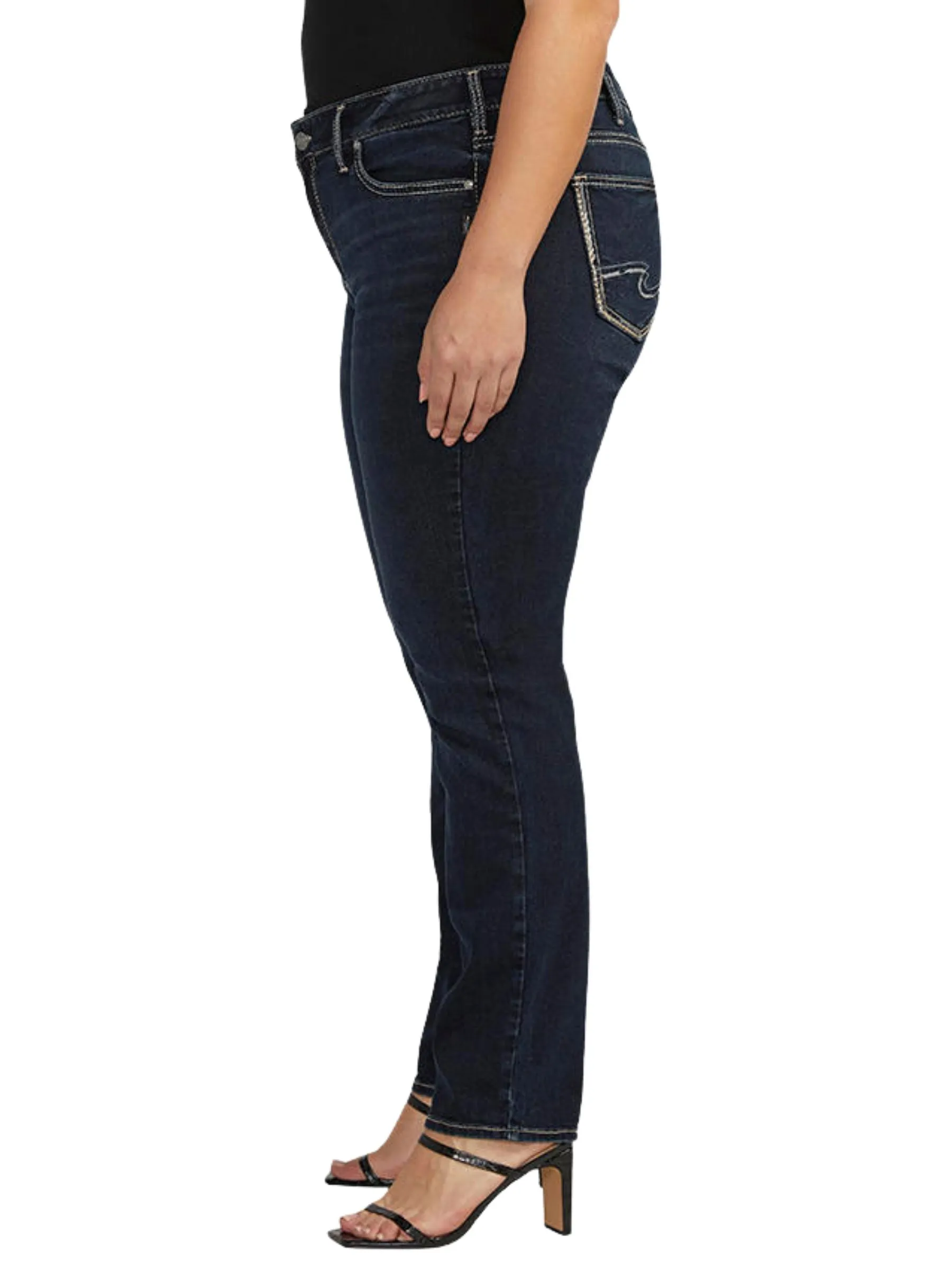 Jeans Elyse Straight Taille Plus de Silver Jeans