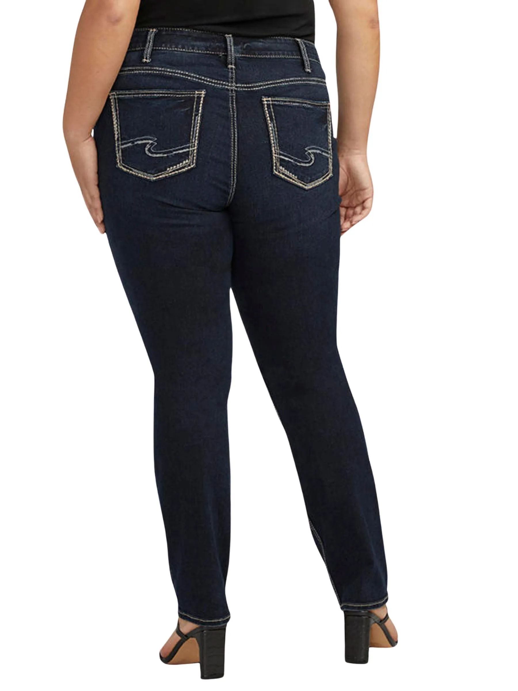 Jeans Elyse Straight Taille Plus de Silver Jeans