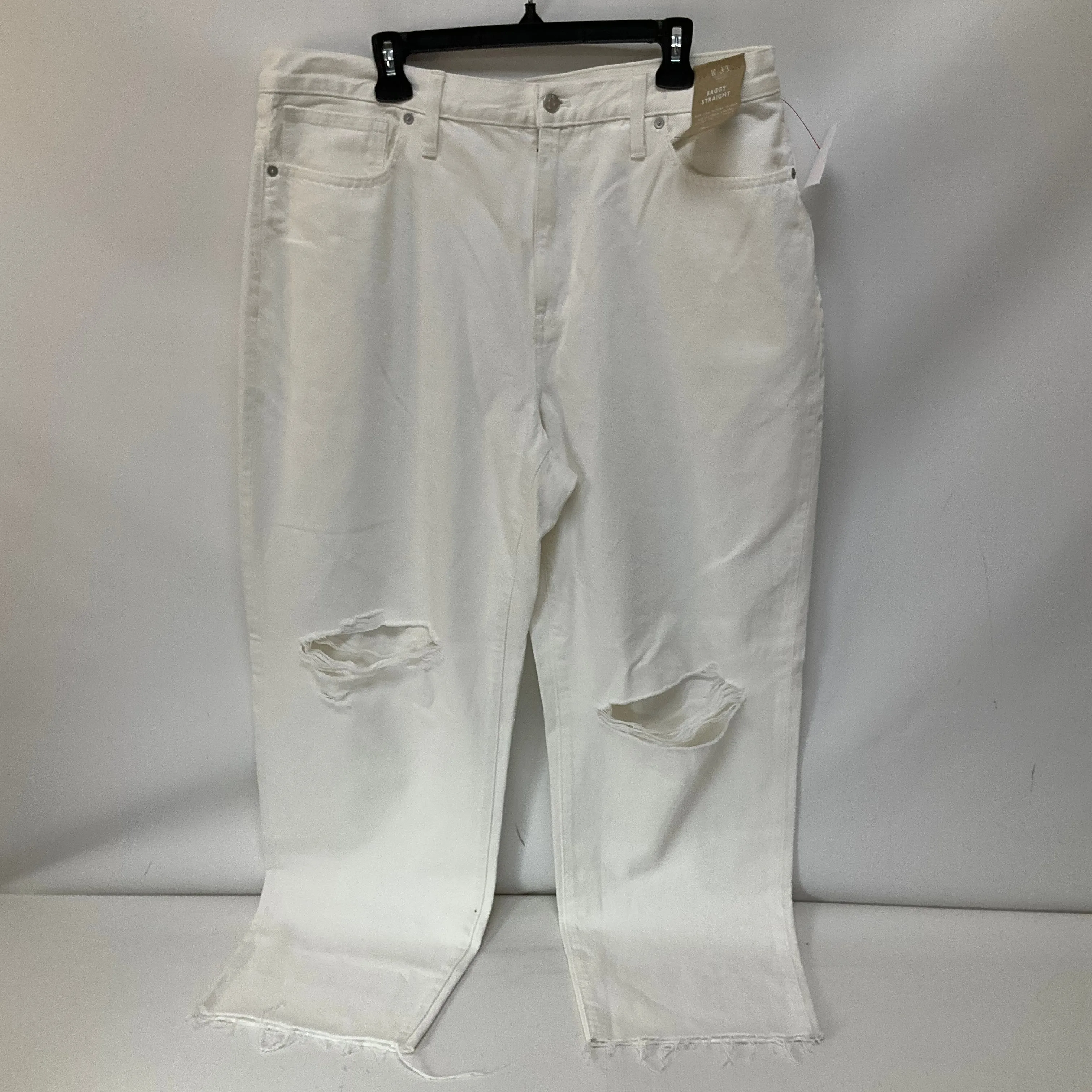 Jeans Straight By Madewell In White, Size: 16