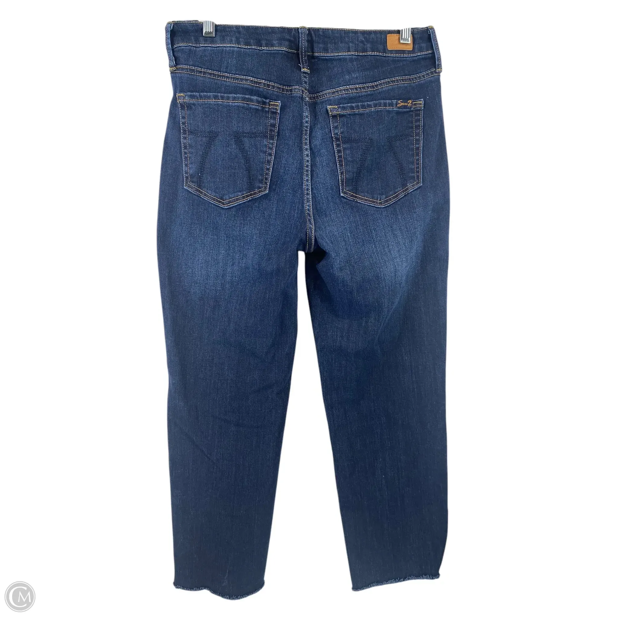 Jeans Straight By Seven 7 In Blue Denim, Size: 6
