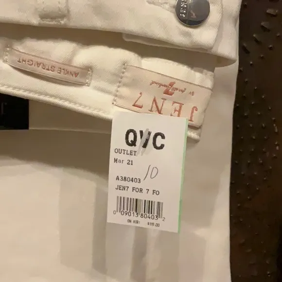 Jen7‎ by 7 For All Mankind White Straight Ankle Jeans