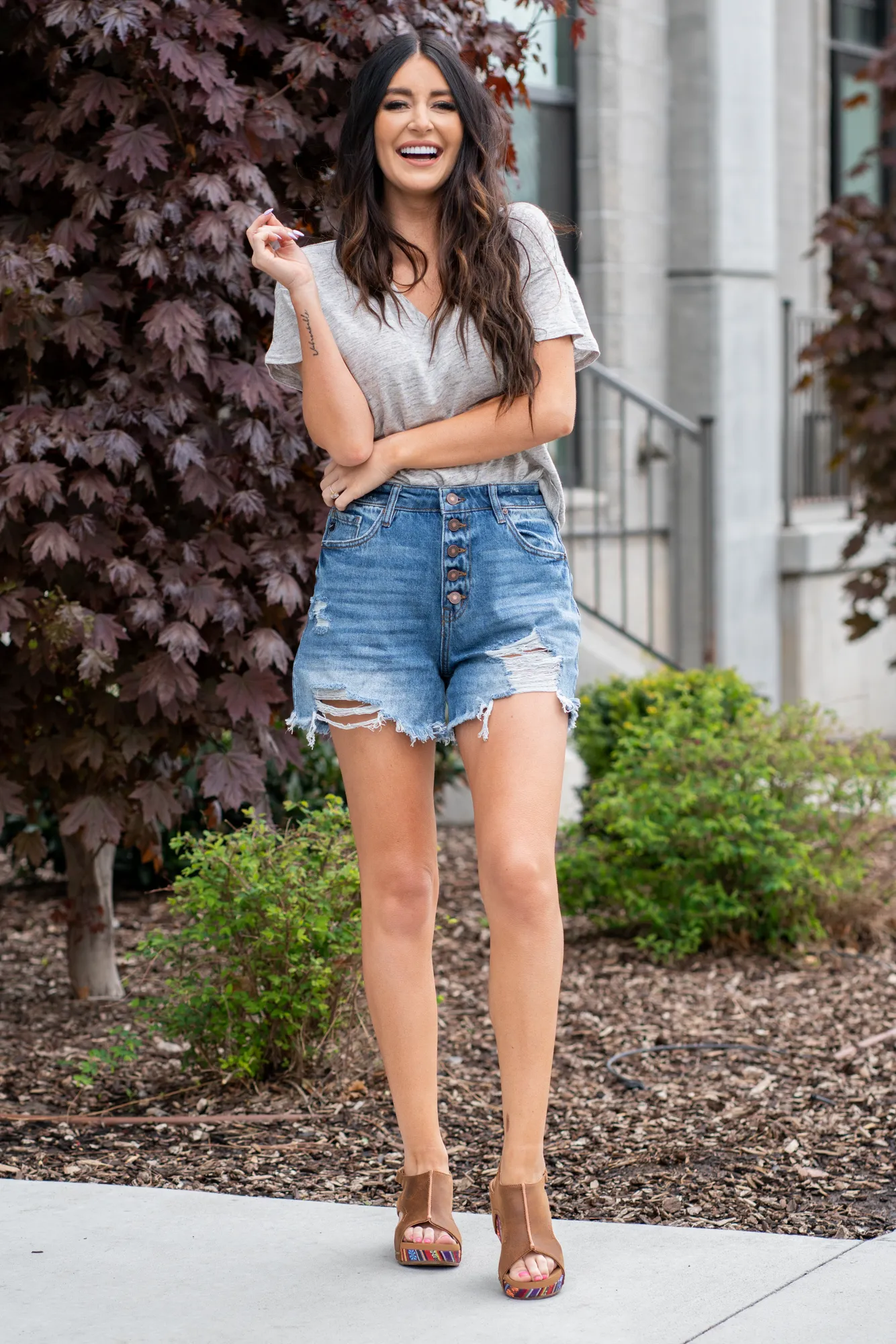 Joelle High Rise Mom Shorts