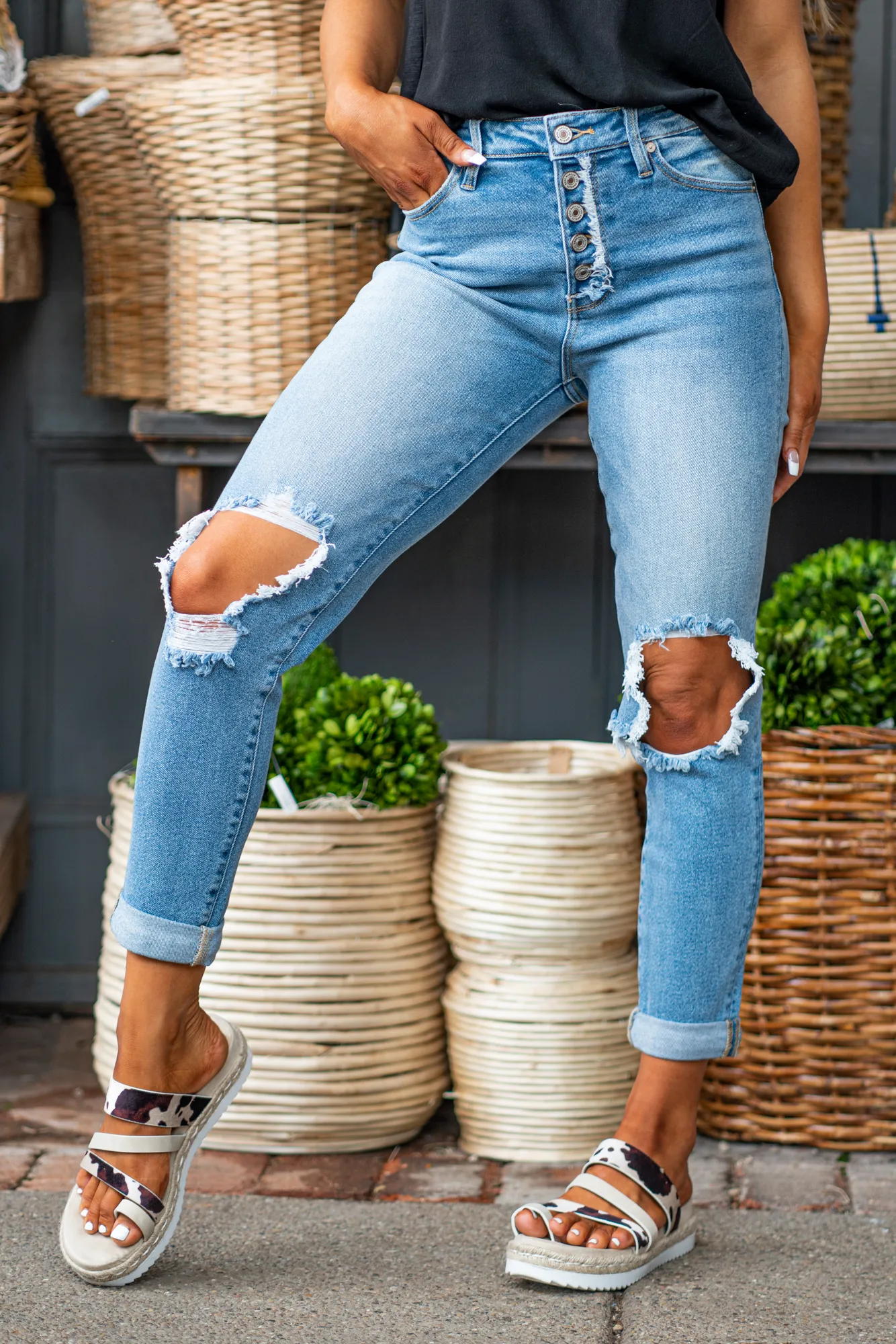 Jojo High Rise Mom Jeans