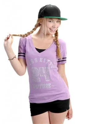Juniors V-Neck Sport Tee Lavender -  Pack of 6