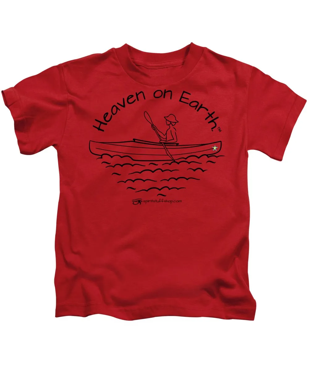 Kayaker Heaven On Earth - Kids T-Shirt