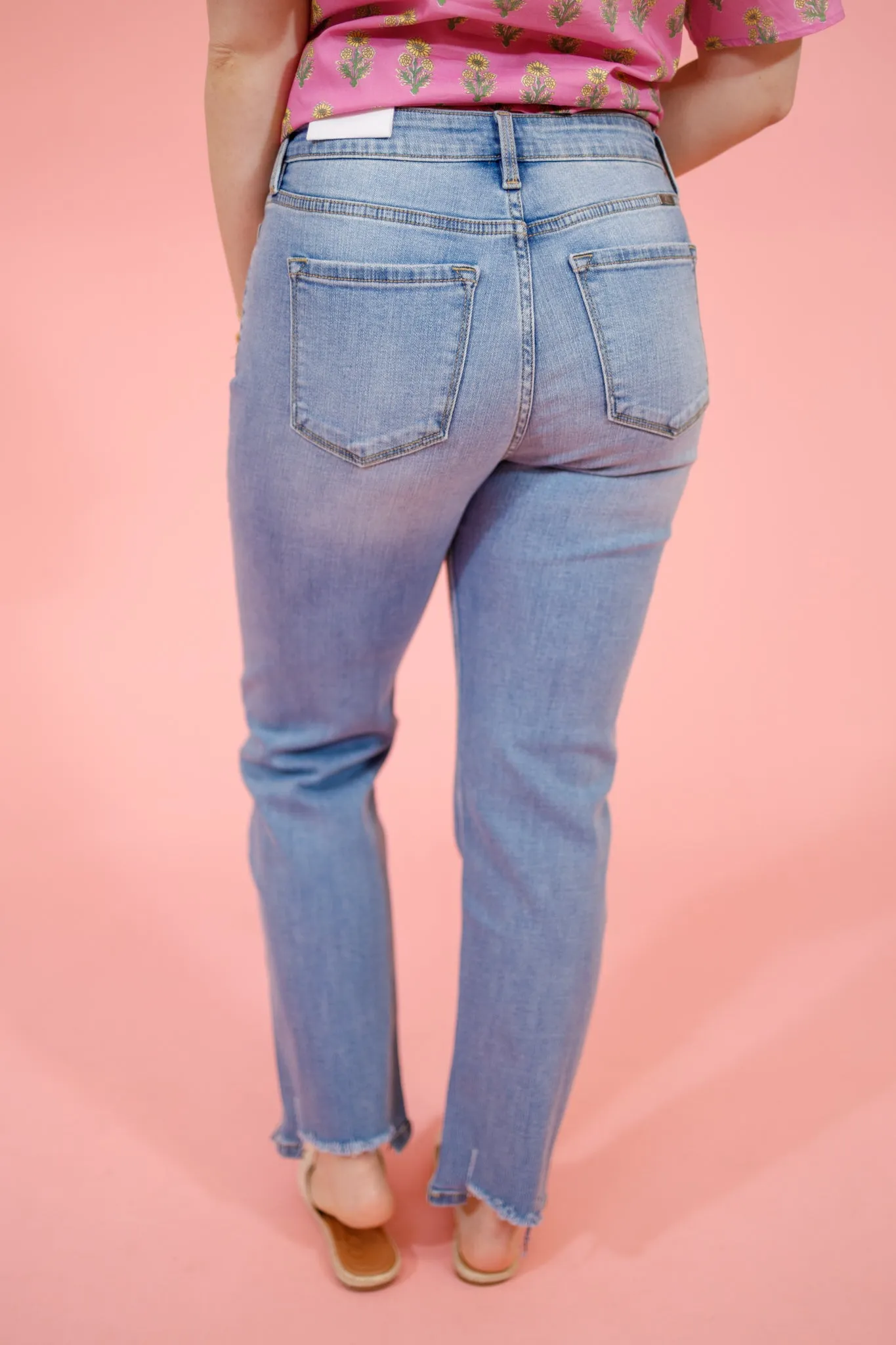 KC High Rise Straight Leg Jeans