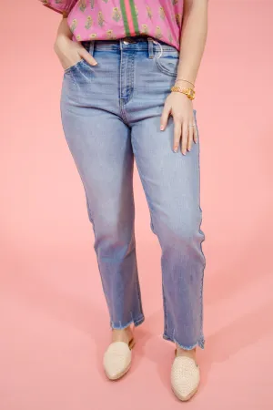 KC High Rise Straight Leg Jeans