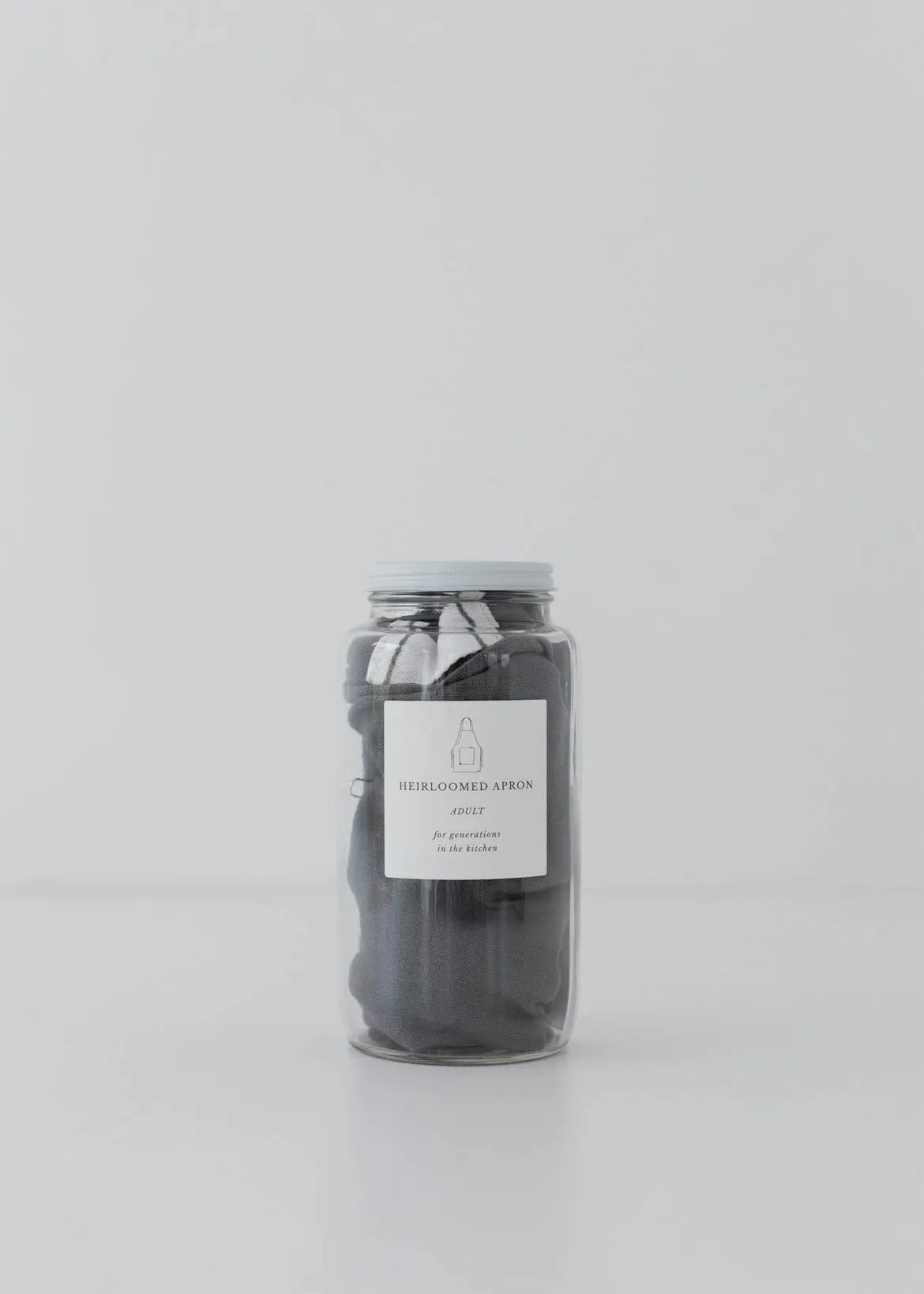 Keepsake Jar Linen Bistro Apron in Pewter