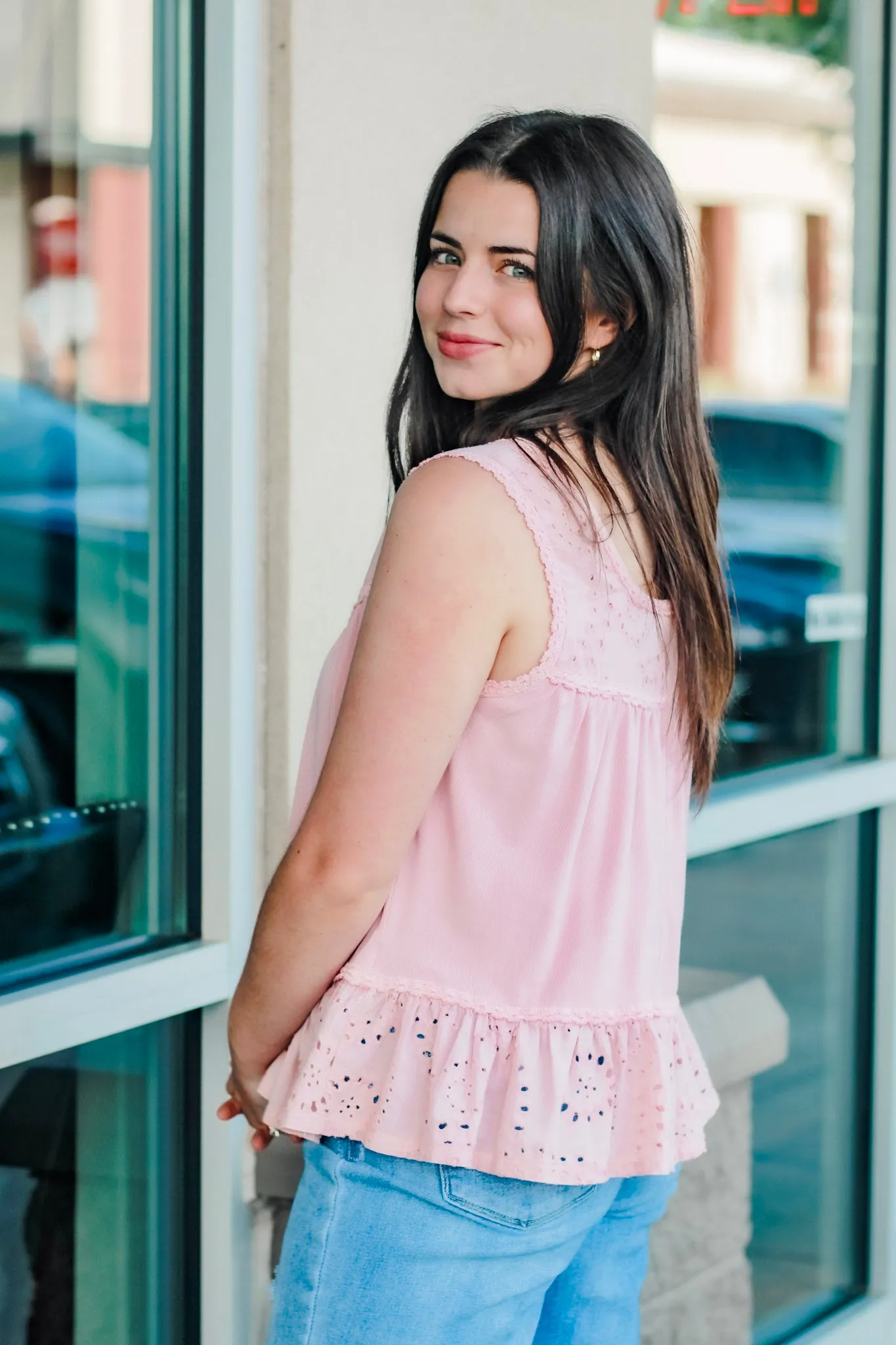 Kiss for a Rose Tank in Rose Pink