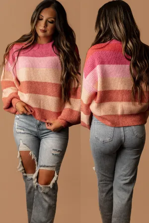 Know You Like That Striped Knit Sweater (Pink) | FINAL SALE