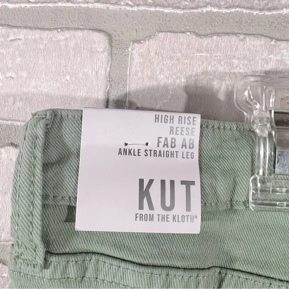 Kut from the Kloth NWT High Rise Reese Fab AB Ankle Straight Leg Jeans Size 14