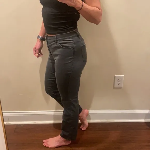 Lafayette 148 Charcoal Gray Straight Leg Jeans