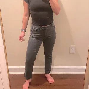 Lafayette 148 Charcoal Gray Straight Leg Jeans