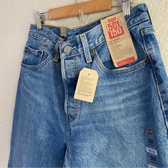 Levi’s 501 105 Straight Jean Heart Patch Denim Jeans