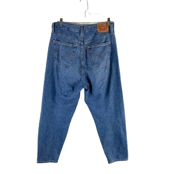 Levi's High Waisted Tapered Mom Jeans SZ 30