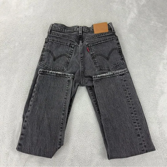 Levi's Jeans Women's Size 24x26 Wedgie Straight Black Denim Button Fly High Rise