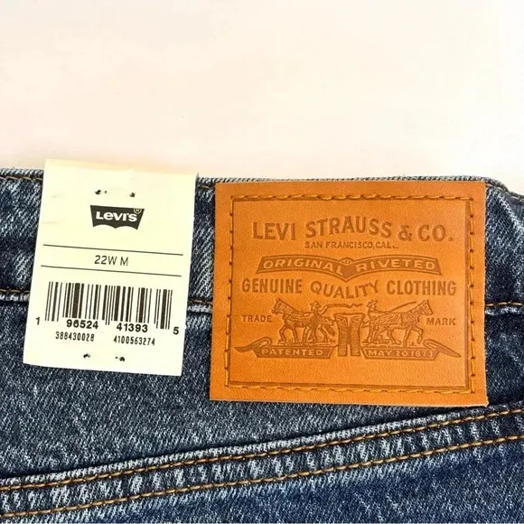 Levi's® Ribcage Straight Ankle Jeans High Rise Dark Wash Denim Button Fly 22 NEW