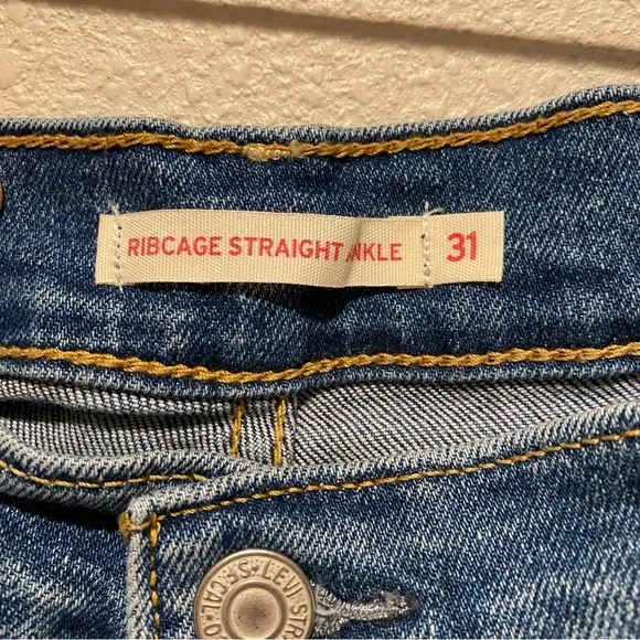 Levi’s‎ Ribcage Straight Ankle Jeans Size 31 blue casual