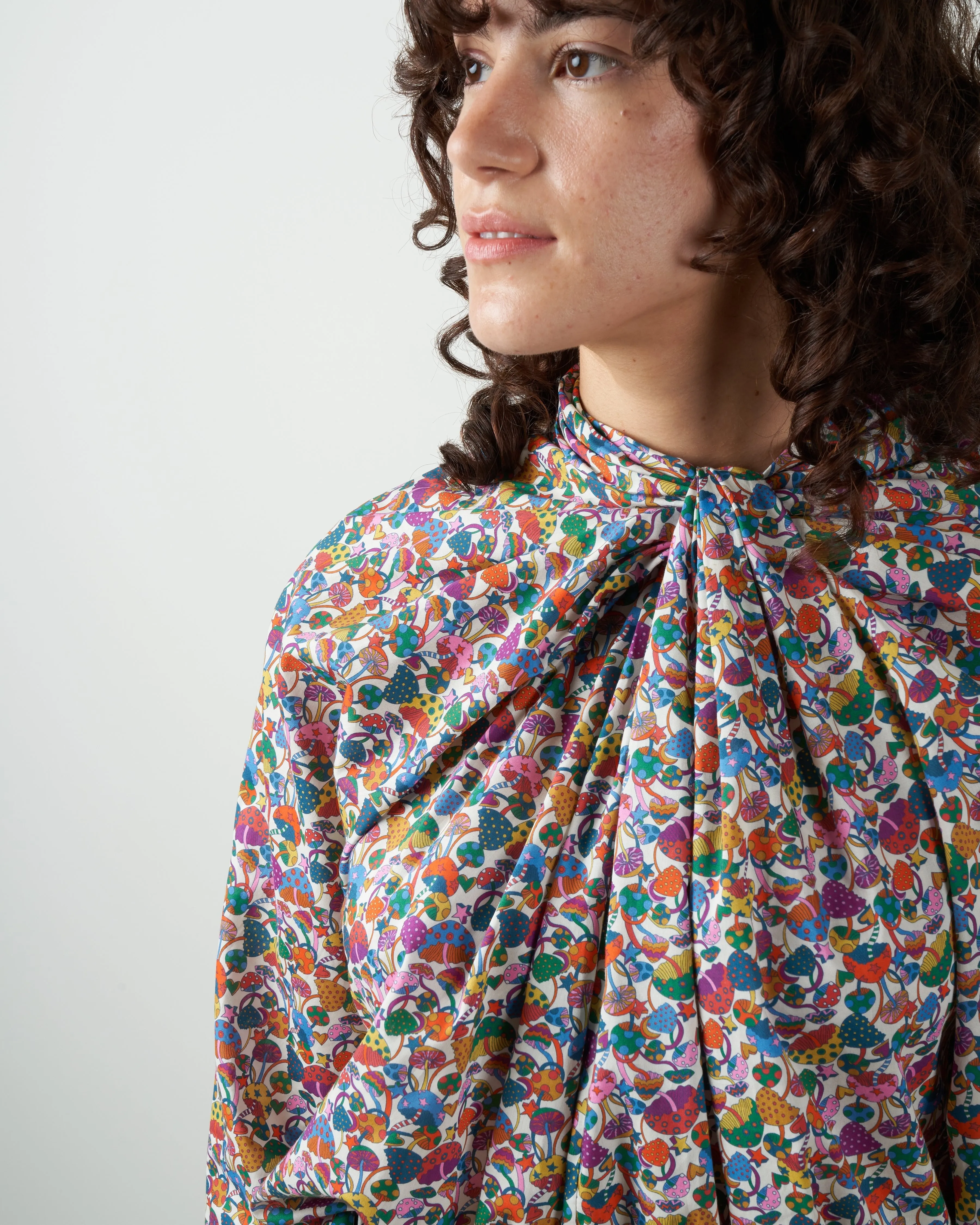 liberty print susie shirt - magic mushroom
