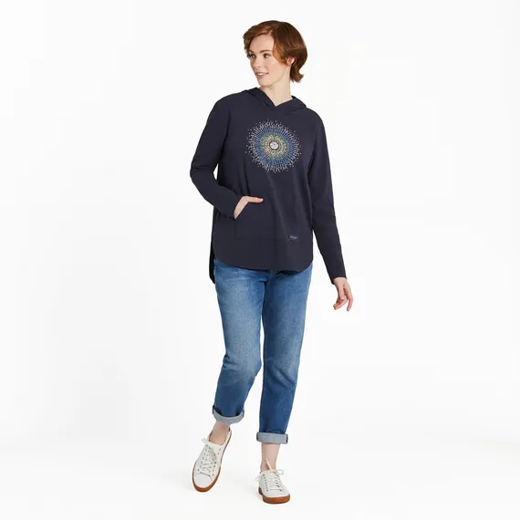 Life is Good Women's Heart Rays Crusher Flex Hoodie Tunic
