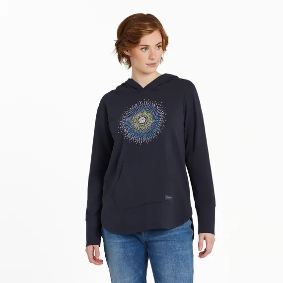 Life is Good Women's Heart Rays Crusher Flex Hoodie Tunic