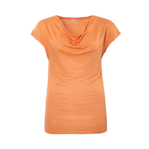 Linen Cowl Neck T-shirt: Womens