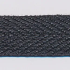 Linen Herringbone Ribbon #105 Steel Black