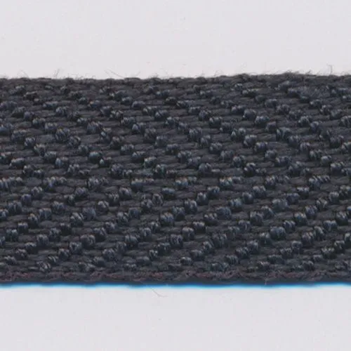Linen Herringbone Ribbon #105 Steel Black