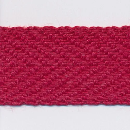 Linen Herringbone Ribbon #123 Scarlet