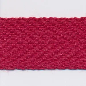 Linen Herringbone Ribbon #123 Scarlet