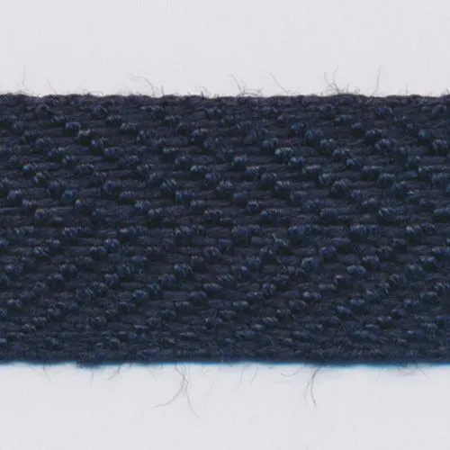 Linen Herringbone Ribbon #47 Night Blue