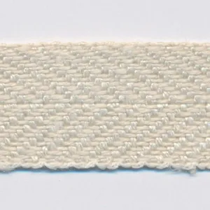 Linen Herringbone Ribbon #48 Silver