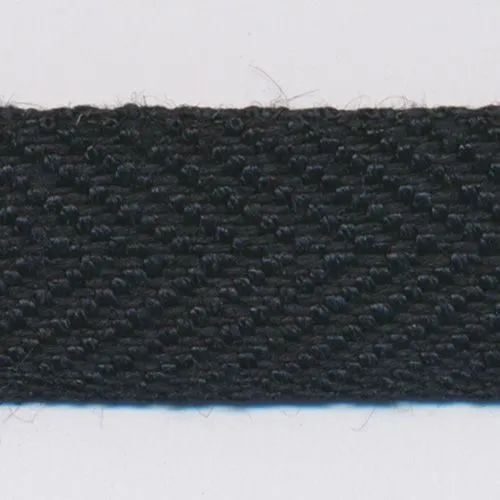 Linen Herringbone Ribbon #50 Black