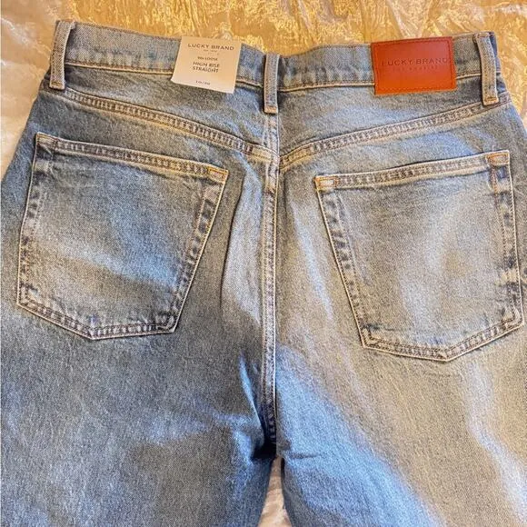 Lucky Brand 90s Loose High Rise Blue Straight Jeans