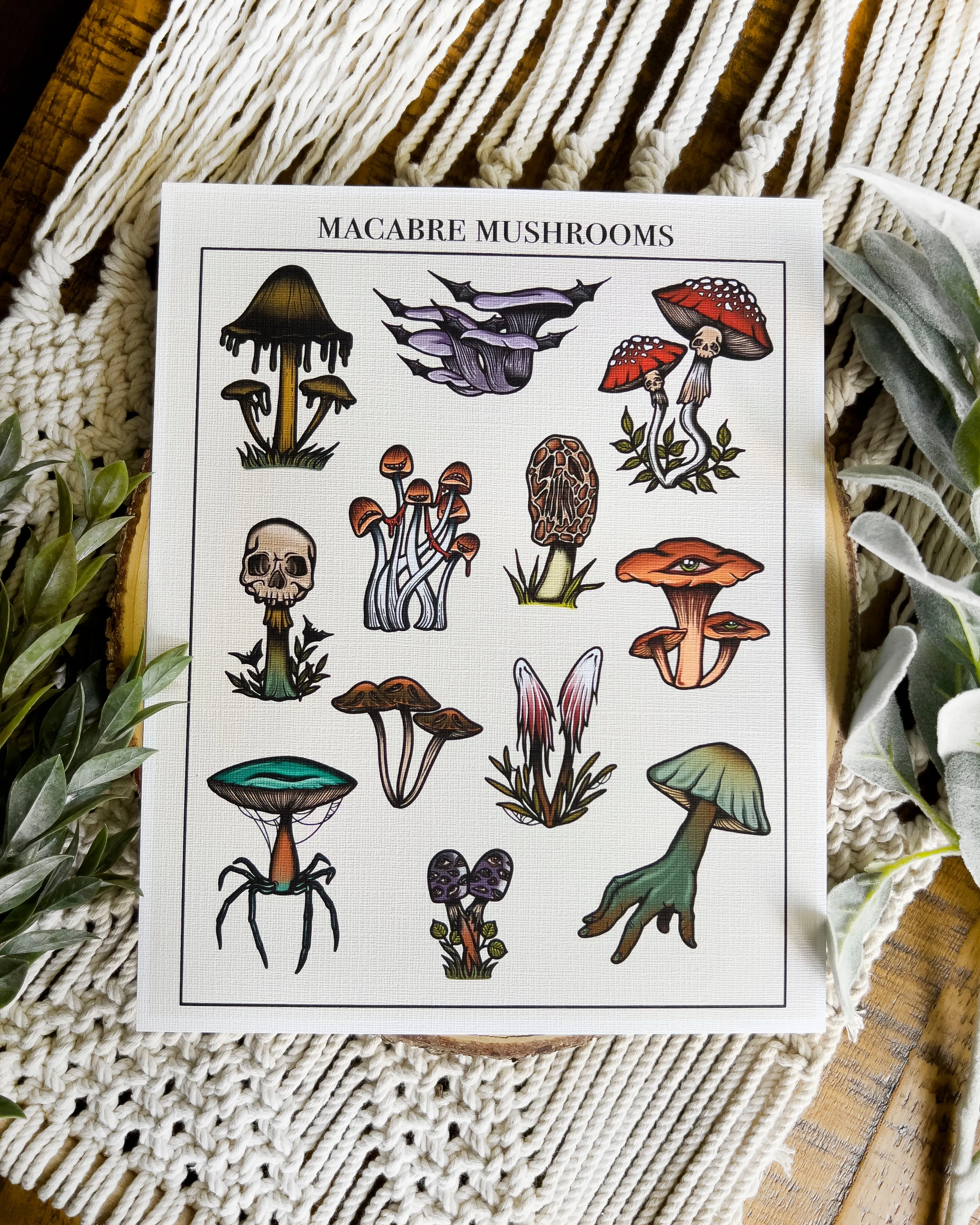Macabre Mushrooms Print